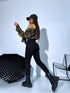 "FRAY T5397-11" jeans with tears - BLACK